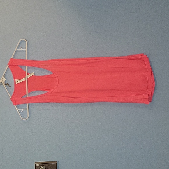 Fabletics bright pink workout crossback tank top - Picture 1 of 4